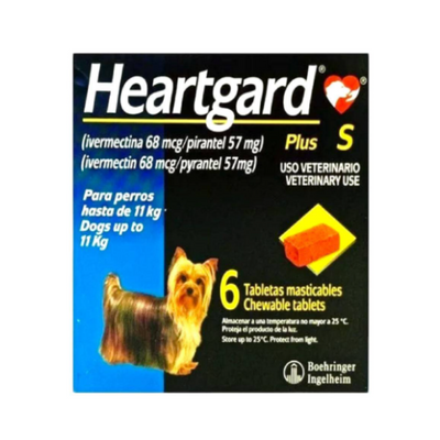 Heartgard Plus S Perros de Hasta 11 Kg 6 Tabletas Masticables
