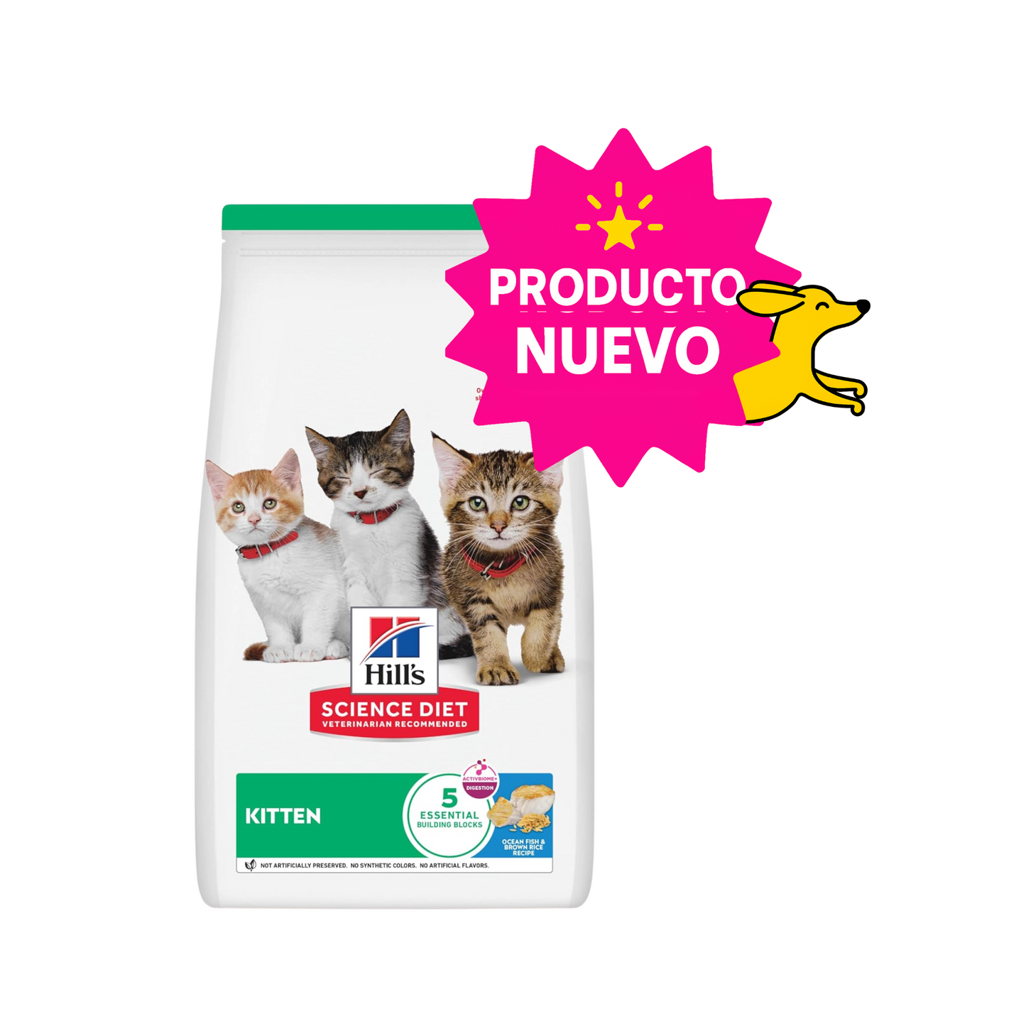 Hill's Science Diet Kitten Alimento Saludable para Gatito Receta de Pescado Marino, 1.5kg