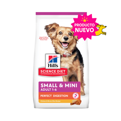 Hill's Science Diet Perfect Digestion Small&Mini, Cuidado digestivo para perros adultos pequeños y mini, 1.5kg