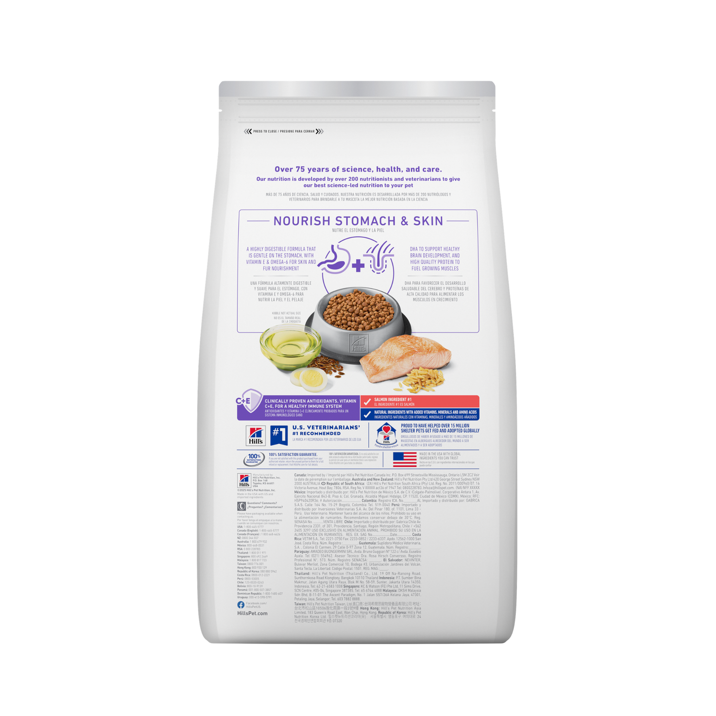 Hill´s Science Diet Sensitive Stomach and Skin Kitten, Sabor Salmón 1.58 Kg