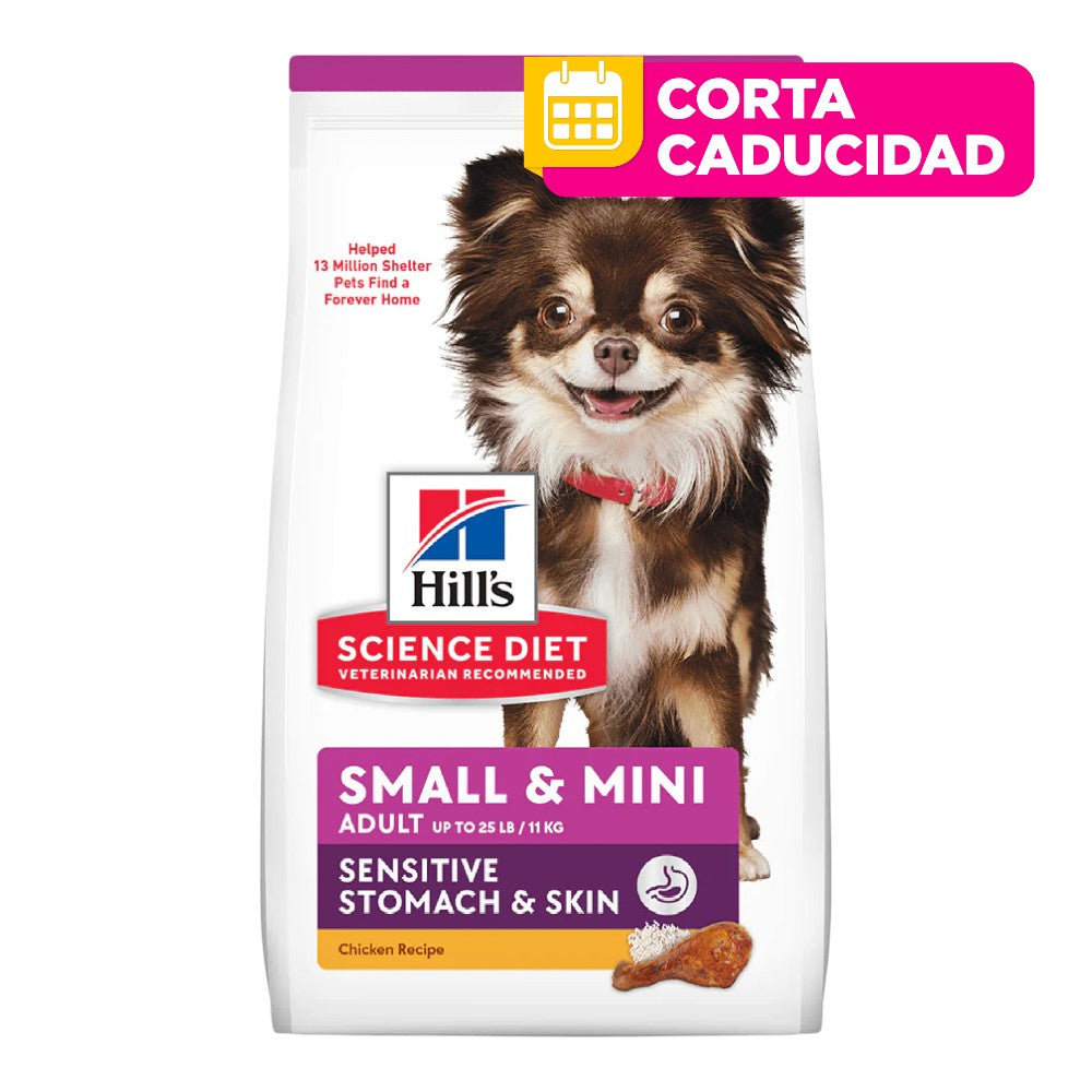 CORTA CADUCIDAD Hill's SD Small & Mini Sensitive Skin & Stomach alimento perro adulto raza pequeña y mini piel y estómago sensibles 6.8Kg