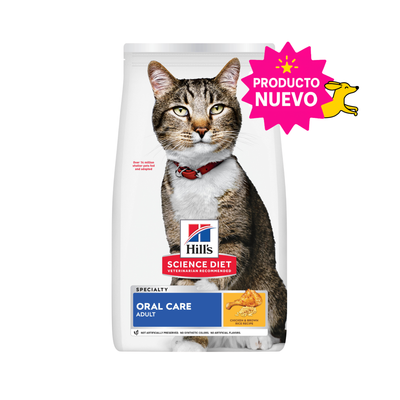 Hill's Science Diet Oral Care, Alimento para Cuidado Dental para Gatos Adultos 1.587 KG
