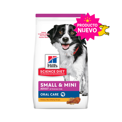 Hill's Science Diet Oral Care, Alimento para Cuidado Dental para perros pequeños y mini 1.814 KG