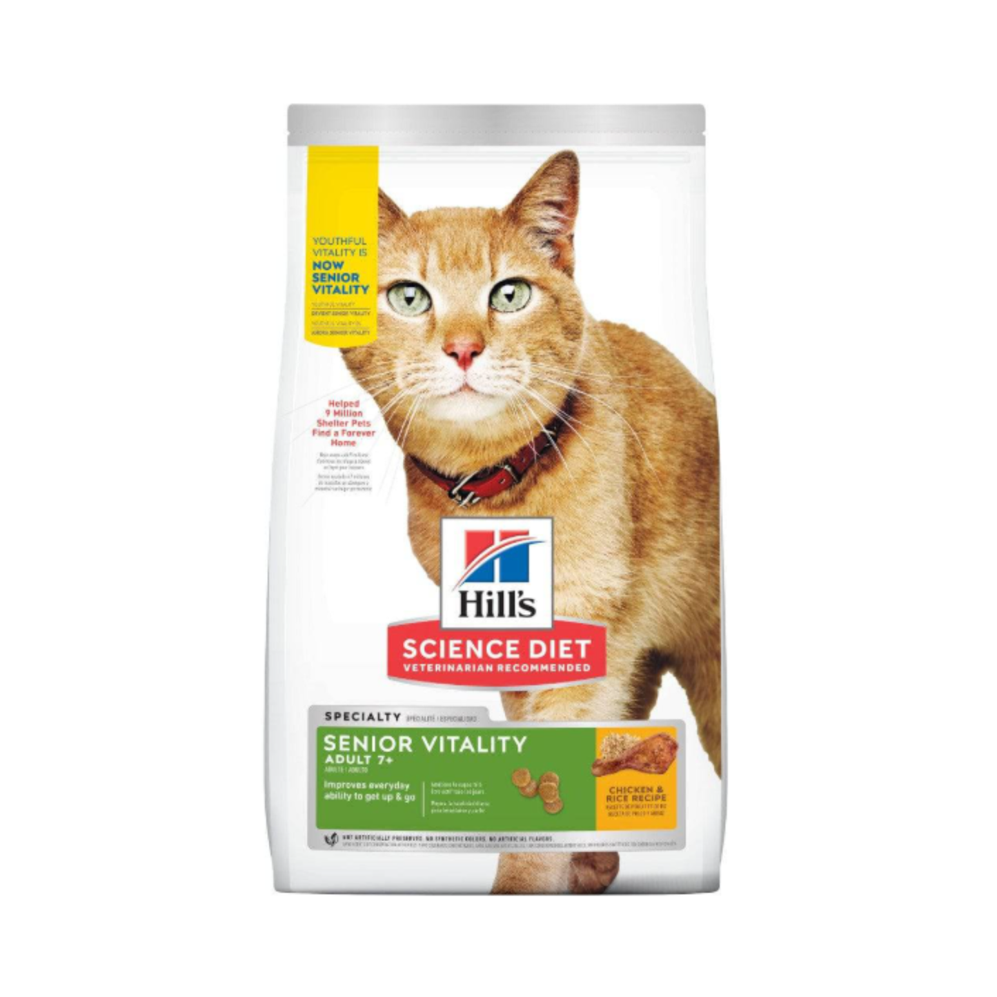 Hill's Science Diet Senior Vitality, Alimento para Gato Senior, Sabor Pollo 1.4Kg