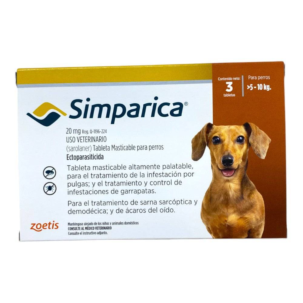 Simparica 3 Masticables 20 Mg 5 a 10 Kg - AniMALL