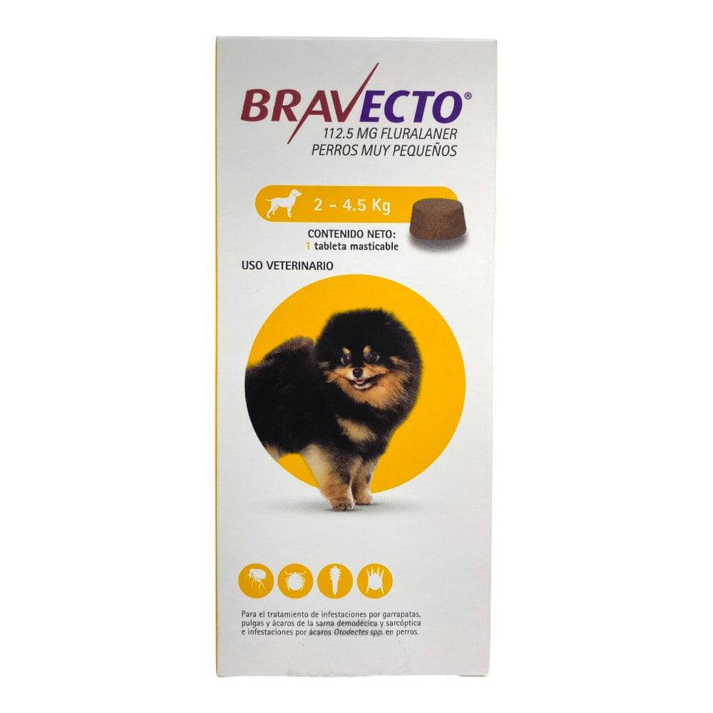 Bravecto pastillas para perros 112.5 mg de 2 a 4.5 kg - AniMALL