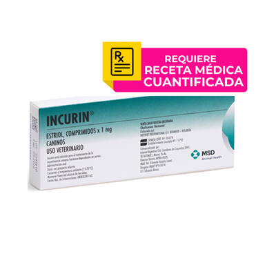 Incurin 30 Comprimidos Terapia Hormonal para Pérdida de Orina en Perros MSD