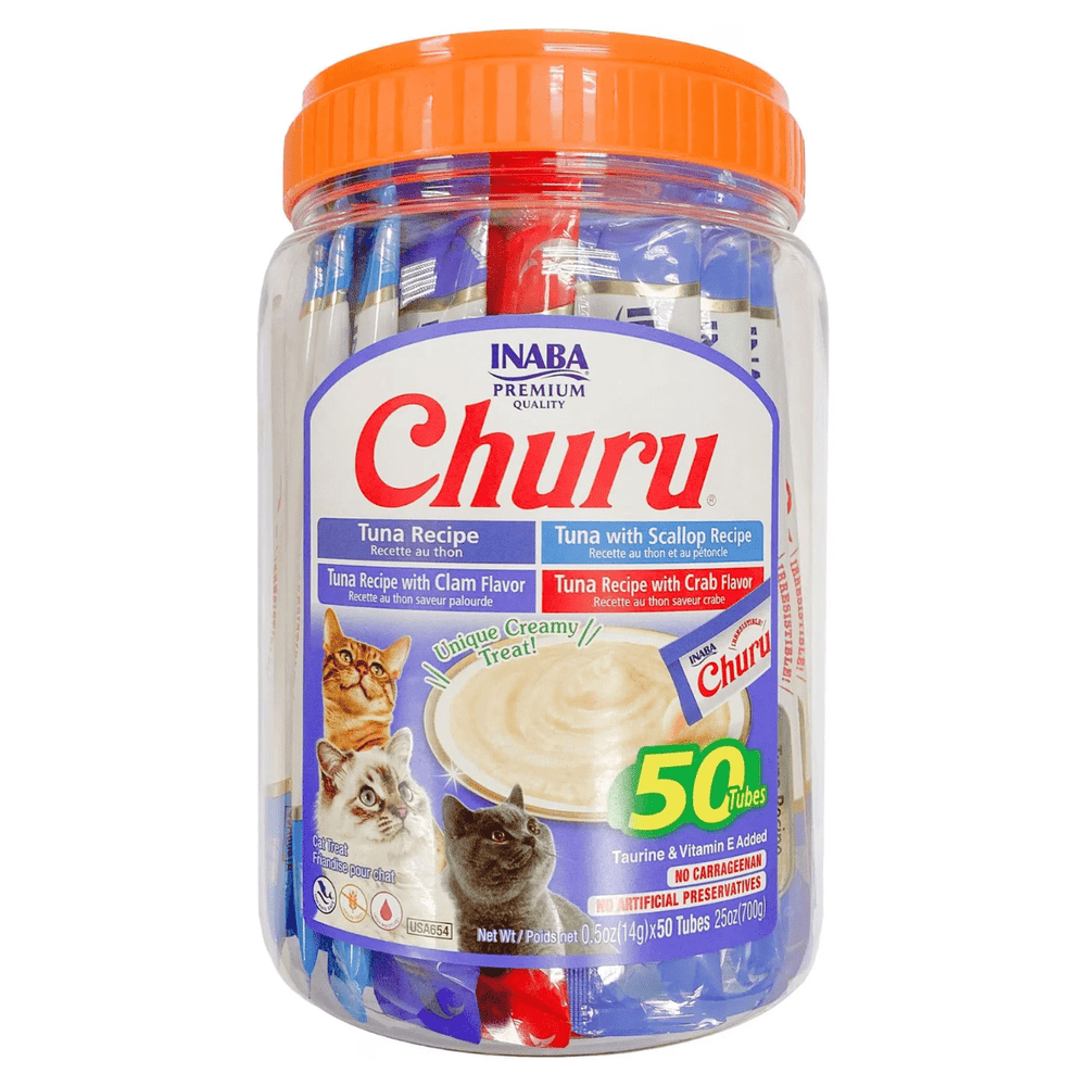 Inaba Churu para Gatos Variedad de Atún – Bote con 50 Tubos