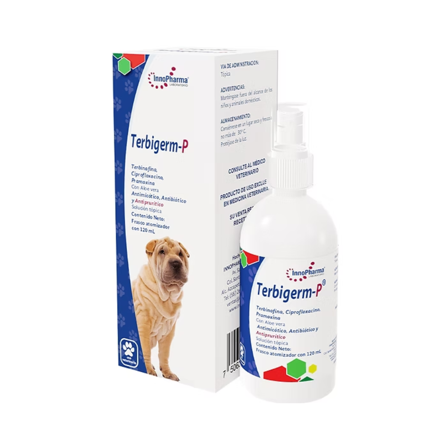 Innopharma Terbigerm-P Antimicótico Solución Tópica en Frasco Atomizador de 120 ml