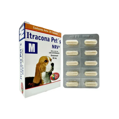 Itracona Pet's M, Itraconazol 50 Mg., 20 cápsulas, Norvet
