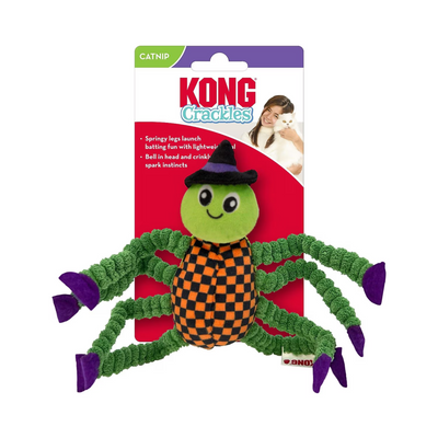 KONG Halloween Crackles Spider Araña KONG Crackles de Halloween para Gato 1 Pieza