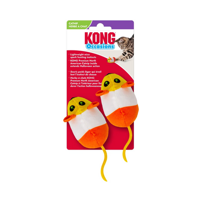 KONG Halloween Occasions Mice Juguetes Festivos para Gatos 2 Piezas