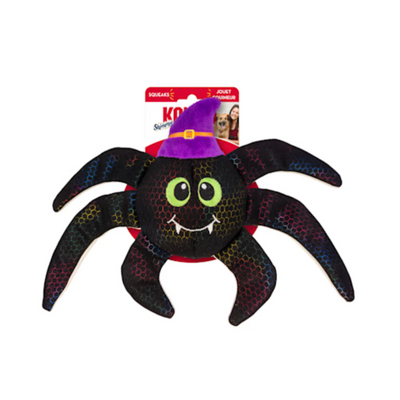 KONG Halloween Shakers Shimmy Spider Juguete con Sonido para Perros Talla M