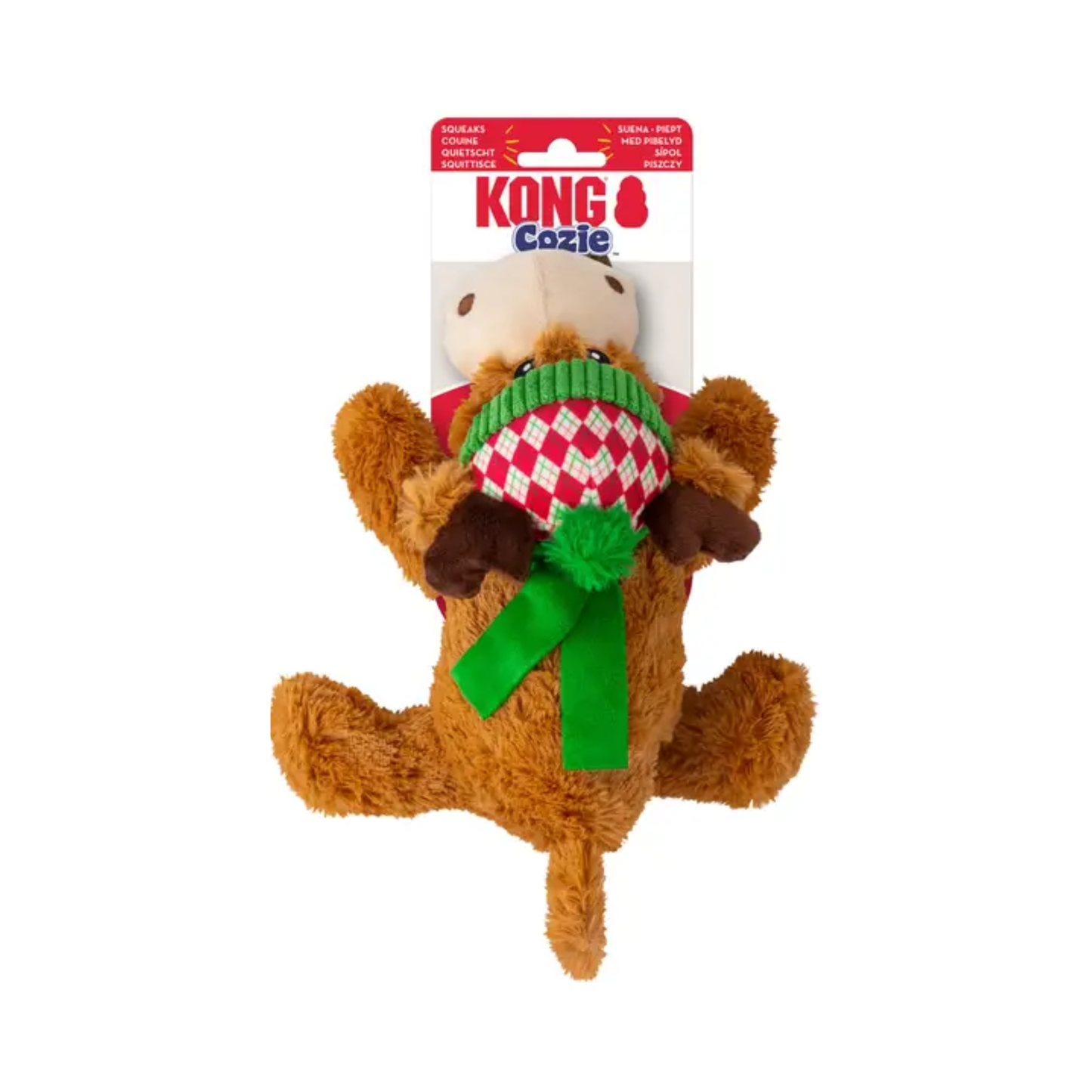 KONG Holiday Cozie Reindeer Juguete Mediano de Navidad para Perro