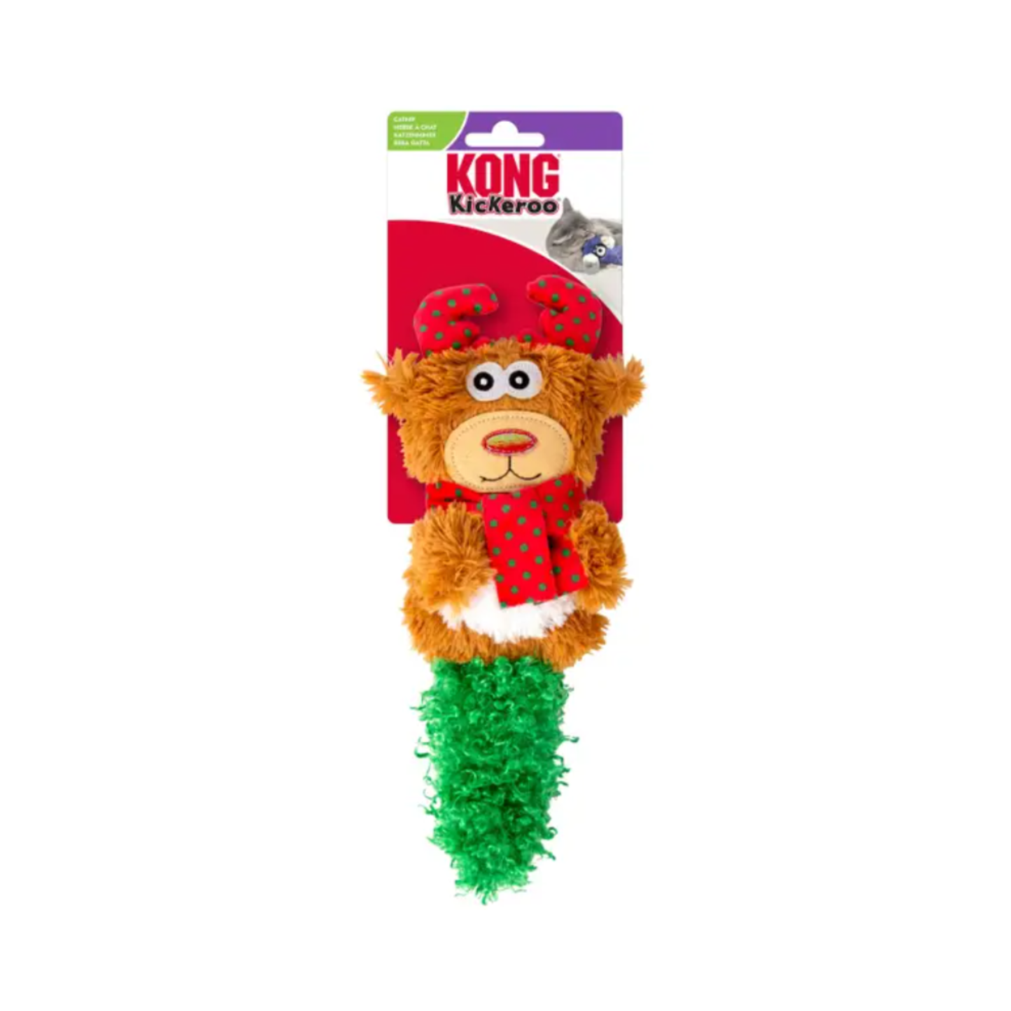 KONG Holiday Kickeroo Character Juguete de Navidad para Gato