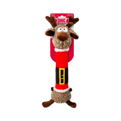KONG Holiday Shakers Luvs Reindeer Juguete Mediano de Navidad para Perro