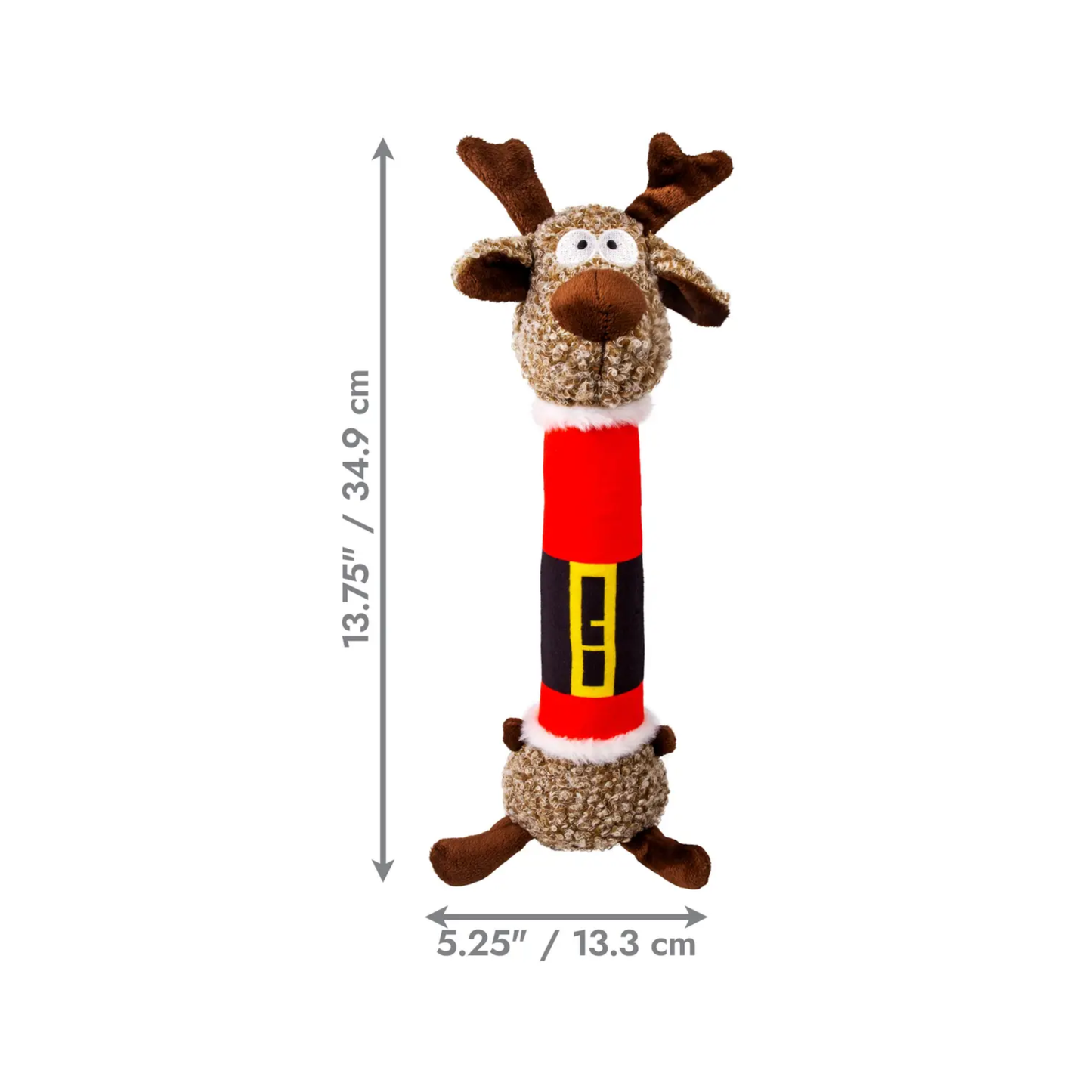 KONG Holiday Shakers Luvs Reindeer Juguete Mediano de Navidad para Perro