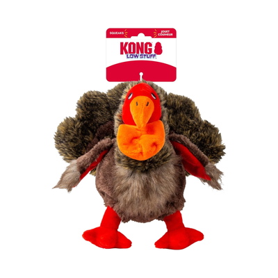 KONG Low Stuff Turkey Juguete de Felpa con Sonido para Perros Talla M