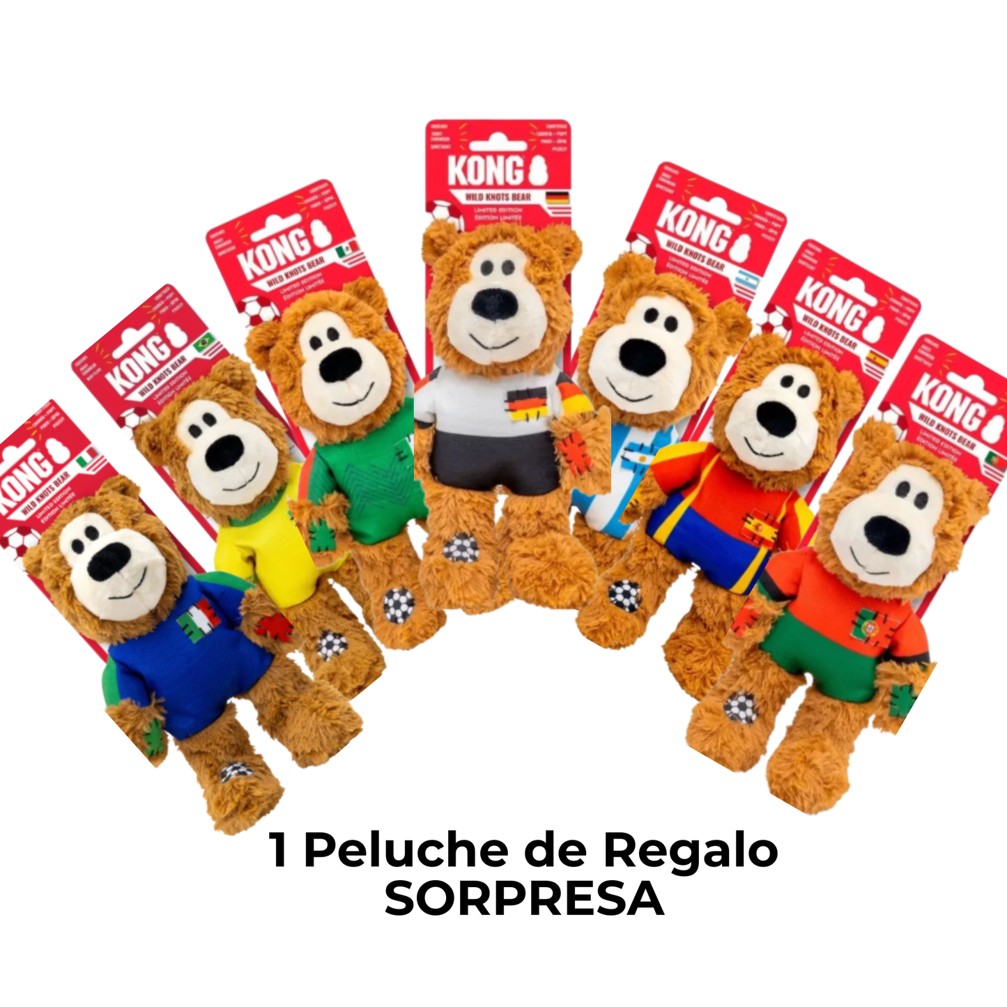 KONG Wild Knots Sport Sorpresa Mediano Peluche Edición Mundial 2026