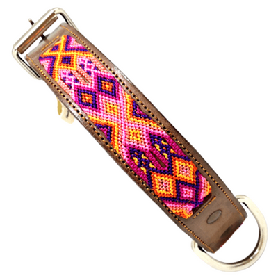 Kybopet Collar Artesanal Color Morado Para Perro Talla G
