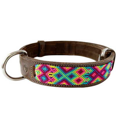 Kybopet Collar Artesanal Color Azul Para Perro Talla G