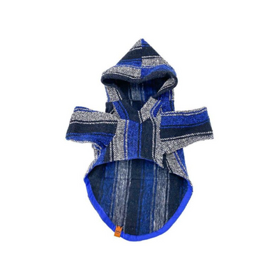 KoKoli Suéter Poncho Color Azul Para Perro Talla XXL
