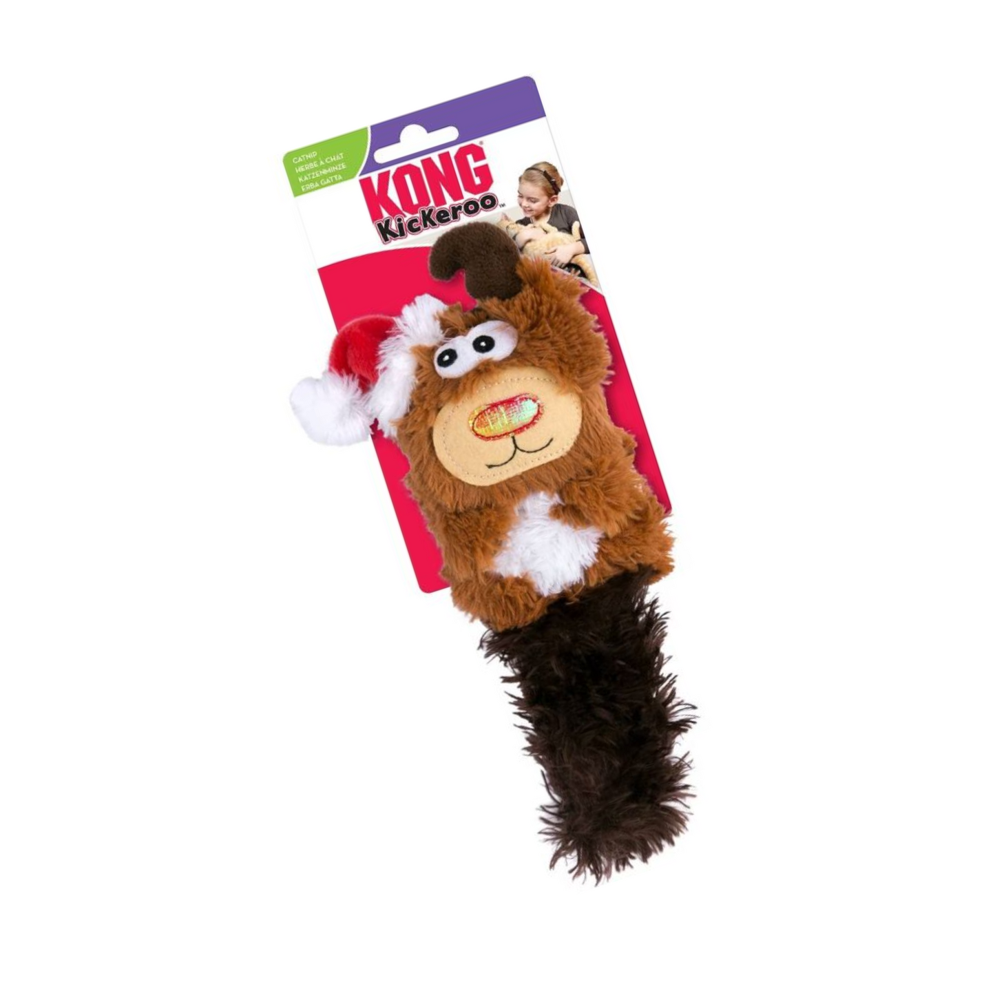 Kong Kickeroo Peluche Navideño Recargable de Catnip
