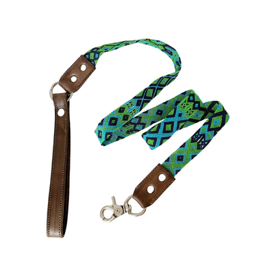 Kybopet Correa Artesanal Tejida Hilo De Seda Color Verde