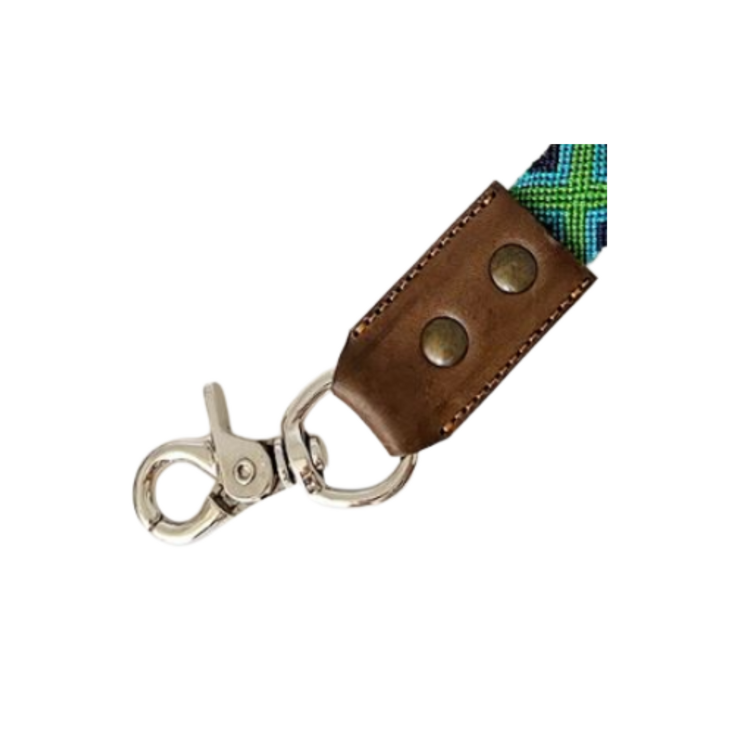 Kybopet Correa Artesanal Tejida Hilo De Seda Color Verde