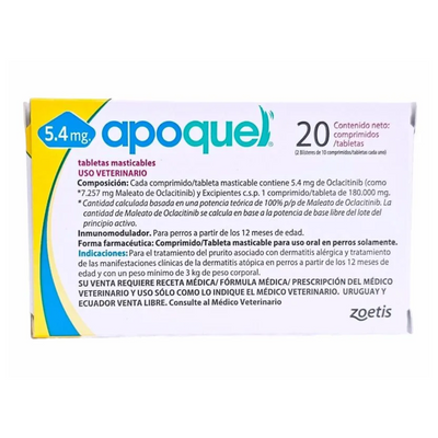 Apoquel 20 Tabletas masticables 5.4 mg