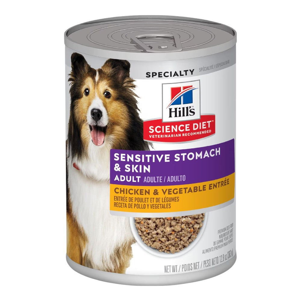 Lata Hill's Science Diet Perro Adulto Sensitive Skin & Stomach Piel & Estomago Sensible 355 gr