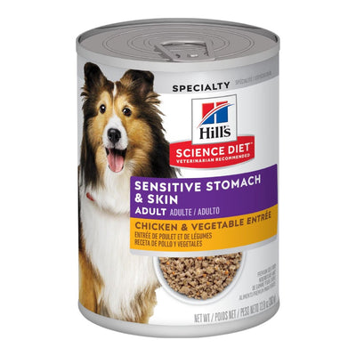 Lata Hill's Science Diet Perro Adulto Sensitive Skin & Stomach Piel & Estomago Sensible 363 gr