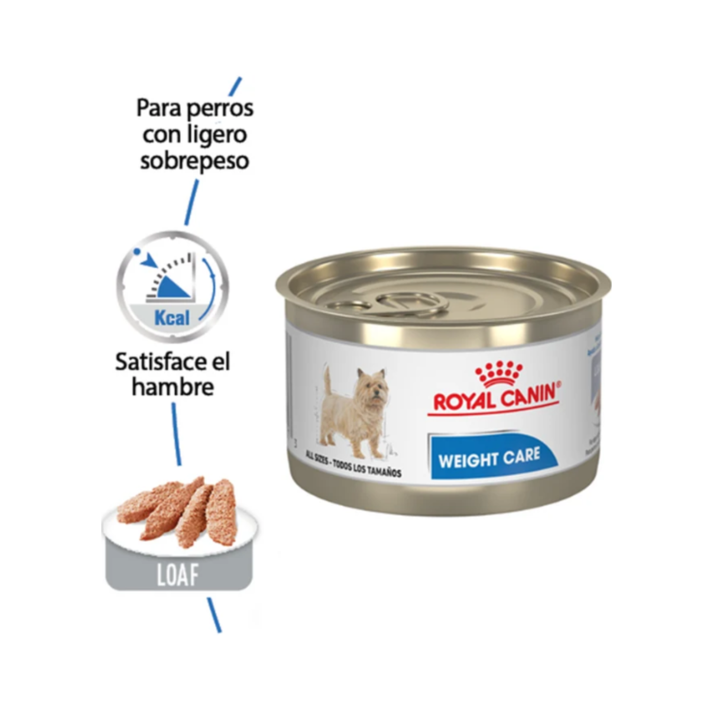 Lata Royal Canin Weight Care Alimento Húmedo para Perro Adulto Control de Peso 150 g