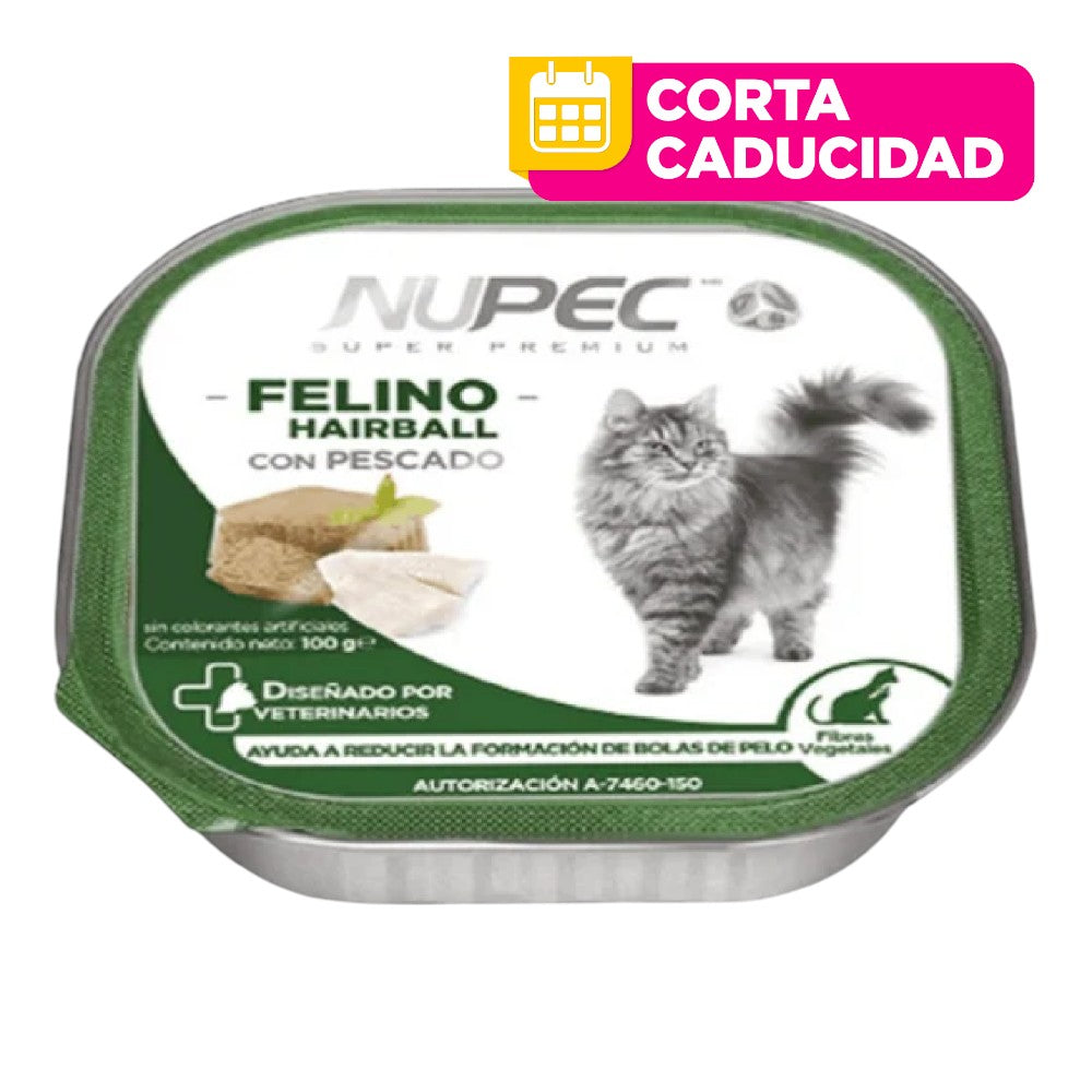 CORTA CADUCIDAD Lata Alimento Húmedo para Gato Hairball 100 gr