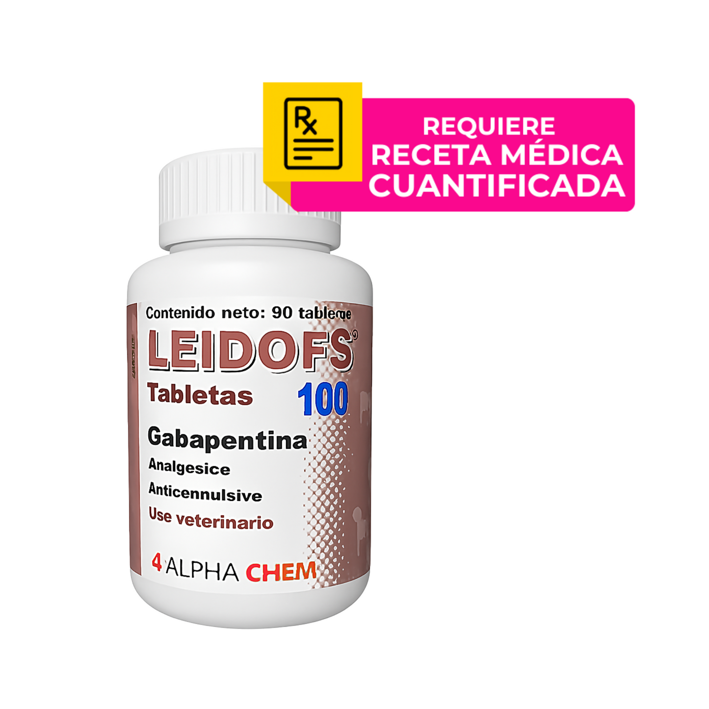 Leidofs 100 Gabapentina 100 Mg. 90 Tabletas, Alpha Chem