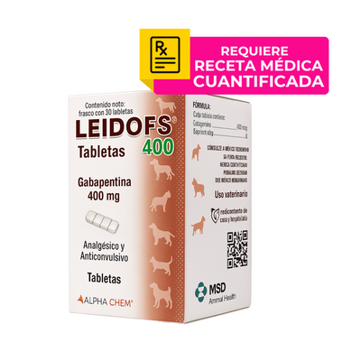 Leidofs 400 Gabapentina 400 Mg. Frasco con 90 Tabletas, Alpha Chem