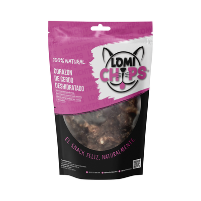Lomichips Premios Deshidratados Sabor Corazón de Cerdo 100 g para Gato