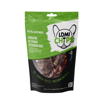 Lomichips Premios Deshidratados Sabor Corazón de Cerdo 100 g para Perro