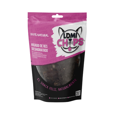 Lomichips Premios Deshidratados Sabor Higado de Res 100 g para Gato