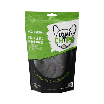 Lomichips Premios Deshidratados Sabor Higado de Res 100 g para Perro