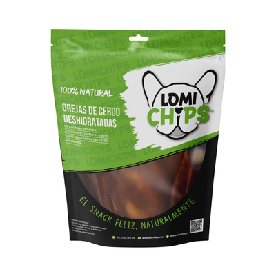 Lomichips Premios Deshidratados Sabor Oreja de Cerdo 2 Piezas para Perro