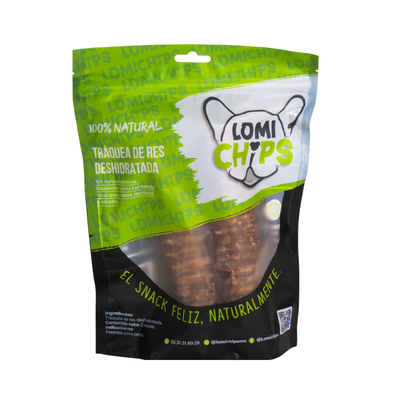 Lomichips Premios Deshidratados Sabor Traquea de Res 2 Piezas para Perro