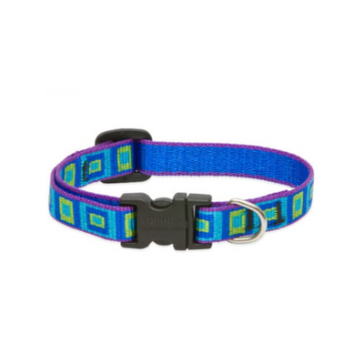 Lupine Pet Collar Color Azul de Cuadros con Broche para Perro Talla Chico 20 a 30 cm
