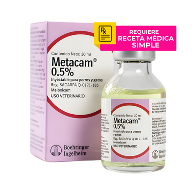Metacam 0.5% Meloxicam 5 mg/ml Solucion Inyectable 20 ml, Boehringer