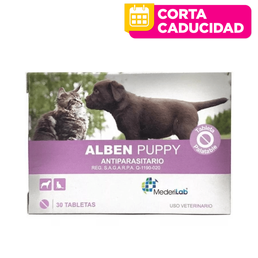 CORTA CADUCIDAD Alben Puppy 30 Tabs, Mederilab