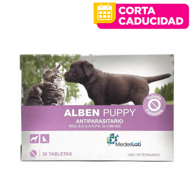 CORTA CADUCIDAD Alben Puppy 30 Tabs, Mederilab