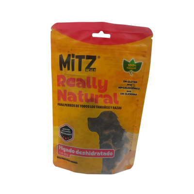 Mitz Meals Really Natural Higado de Res Premios Deshidratados para Perro 60 g
