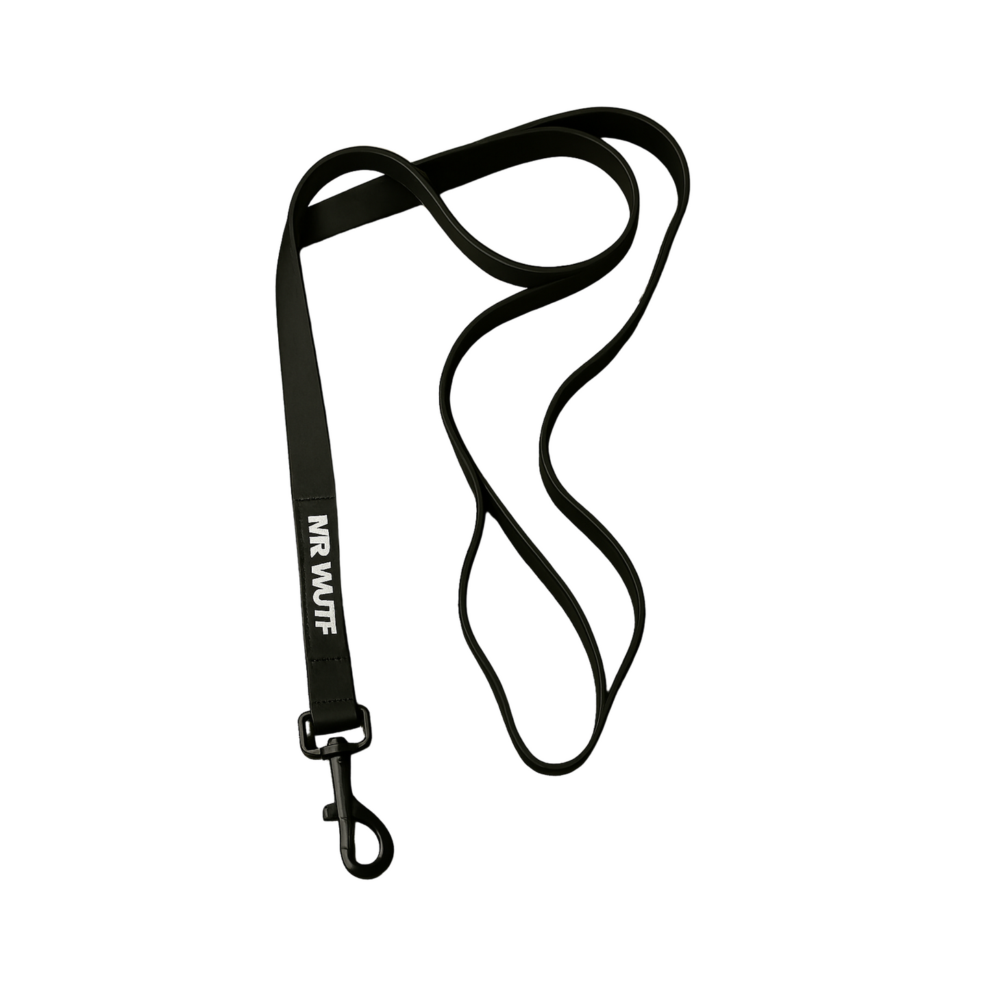 Mr. Wuff Correa para Perro PVC Textura Antideslizante Refuerzo de Nylon Color Negro