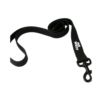 Mr. Wuff Correa para Perro PVC Textura Antideslizante Refuerzo de Nylon Color Negro