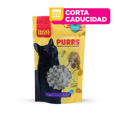 CORTA CADUCIDAD Trick & Treats Purrs Premio para Gato sabor Pollo 80 g